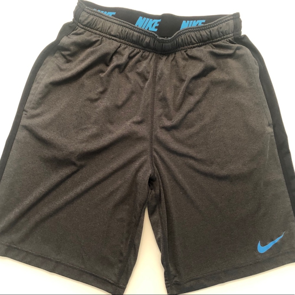 NIKE Dri-Fit Charcoal w/Blk side panel Shorts (M) - Picture 1 of 8